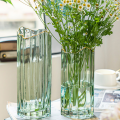 Flor de jarrón de vidrio simple y simple para la decoración del hogar